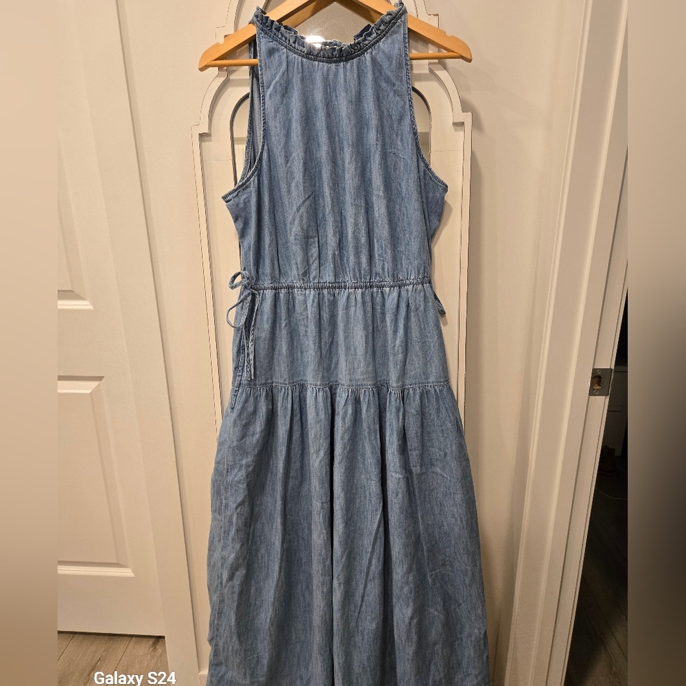 GAP Blue Halter Midi Sundress